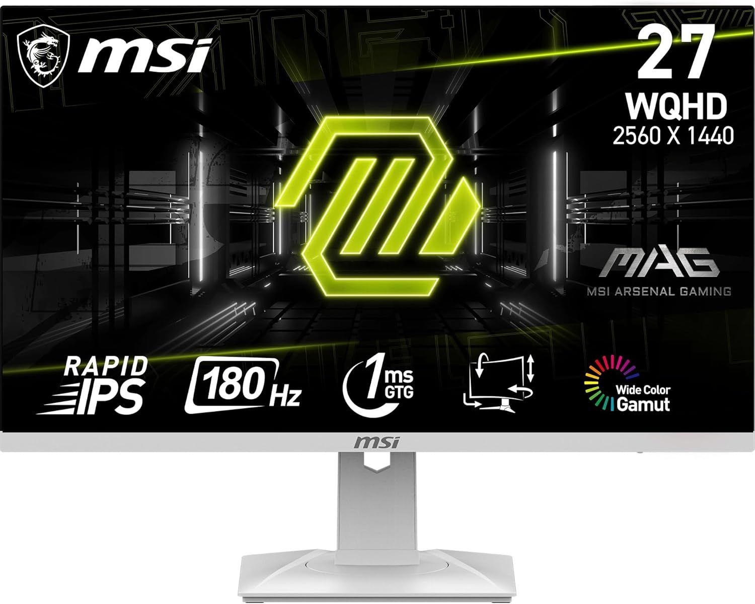 MSI MAG 274QRFW 27" WQHD Rapid IPS 180 Hz Monitor pasy na matrycy