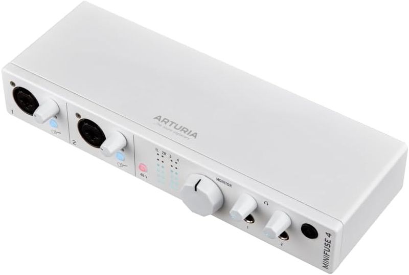 Arturia MiniFuse 4 – kompaktowy interfejs audio USB, biały