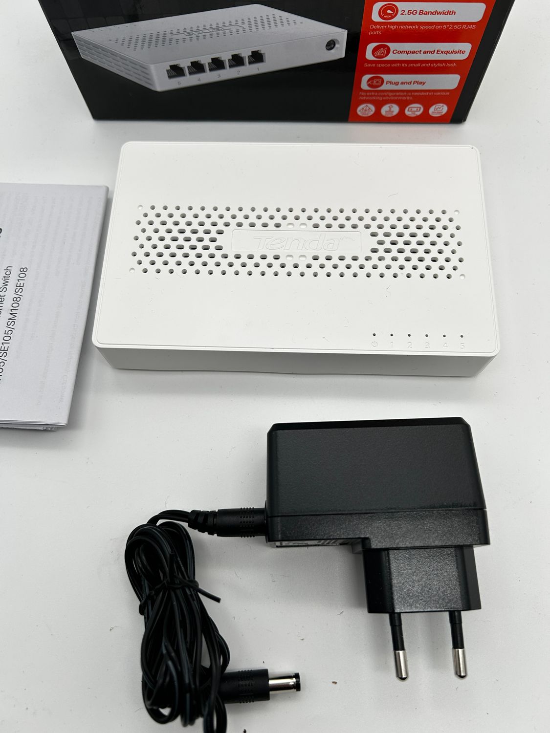 Tenda Przełącznik Ethernet 2,5 Gb/s, 5-portowy przełącznik 2,5 Gigabit