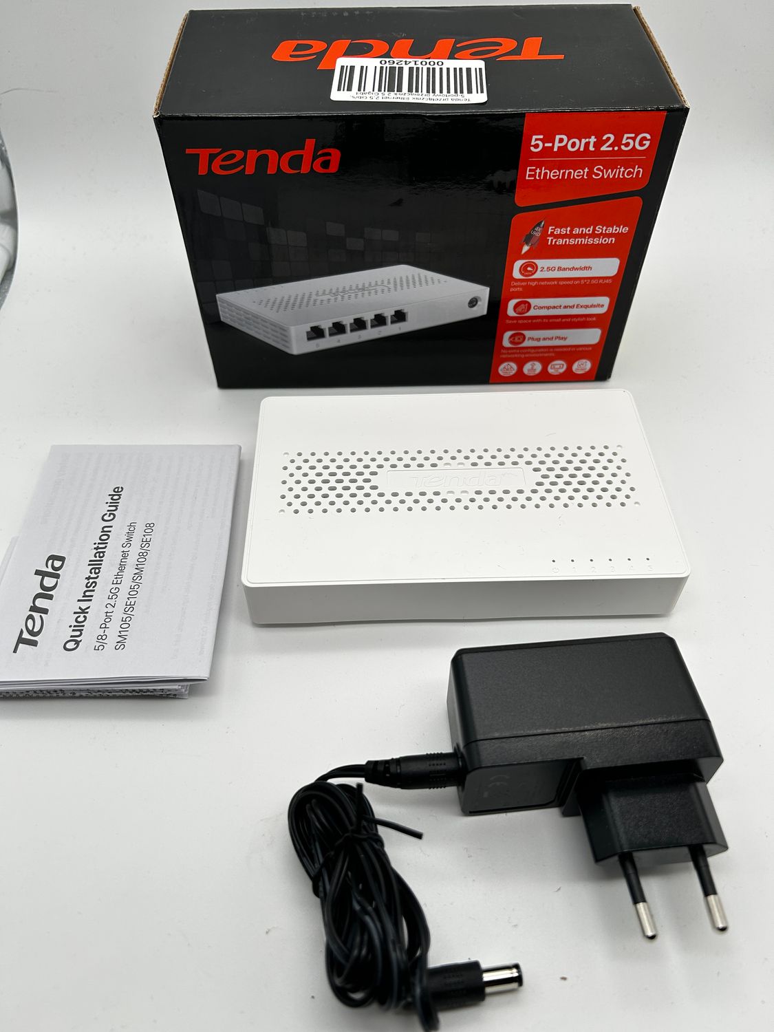 Tenda Przełącznik Ethernet 2,5 Gb/s, 5-portowy przełącznik 2,5 Gigabit