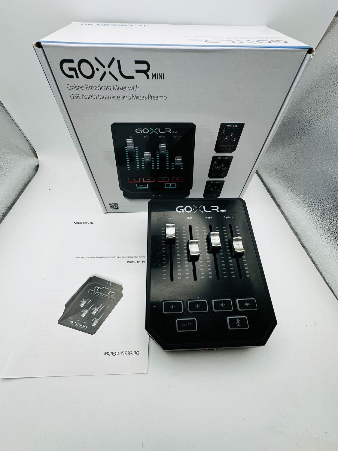 TC Helicon GO XLR MINI - mikser transmisji online z interfejsem USB/audio i przedwzmacniaczem MIDAS