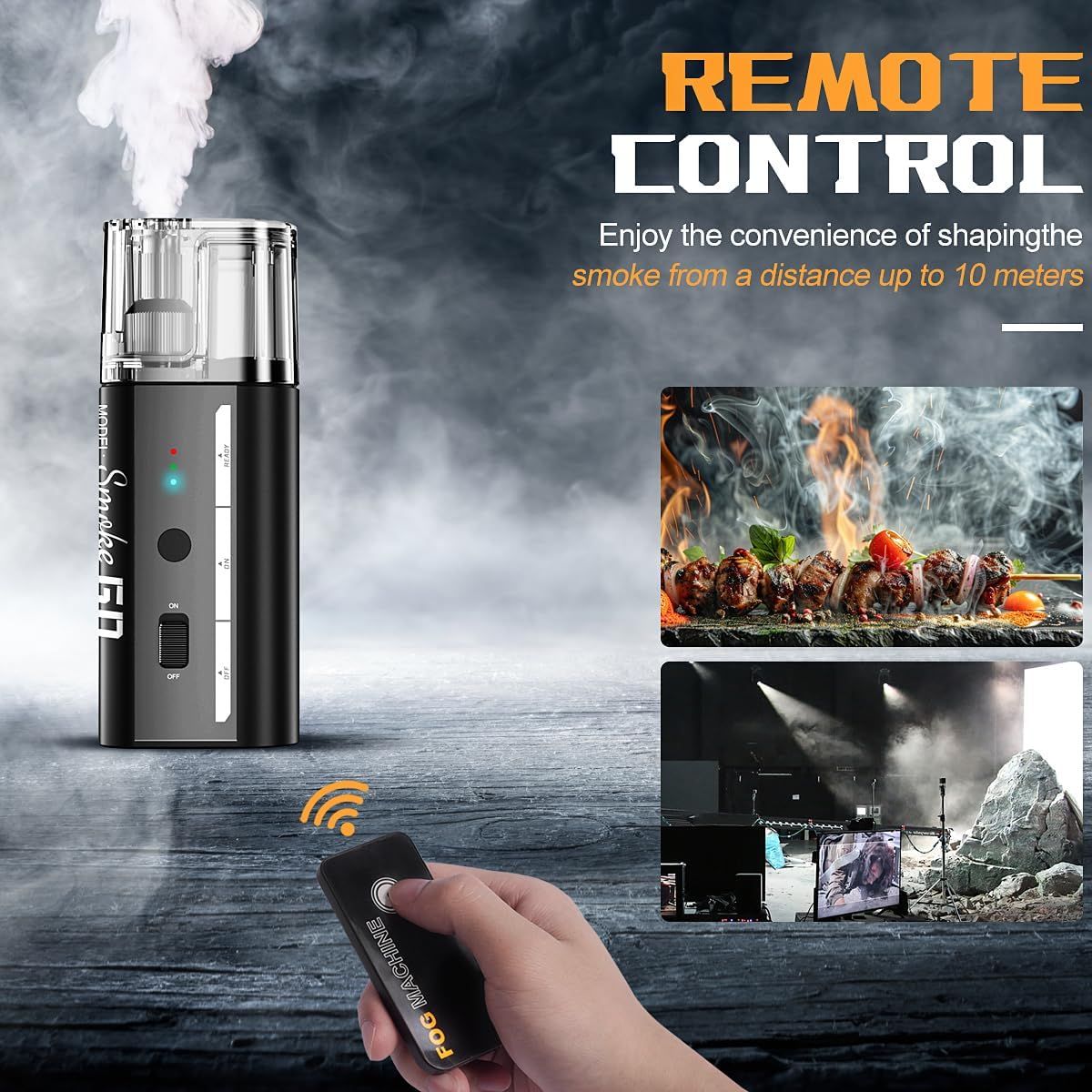 LENSGO Smoke Go – ręczny generator dymu, 30 W, przenośny mini kogenera