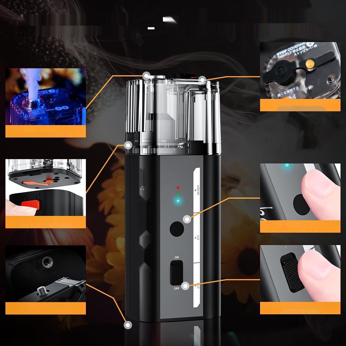 LENSGO Smoke Go – ręczny generator dymu, 30 W, przenośny mini kogenera