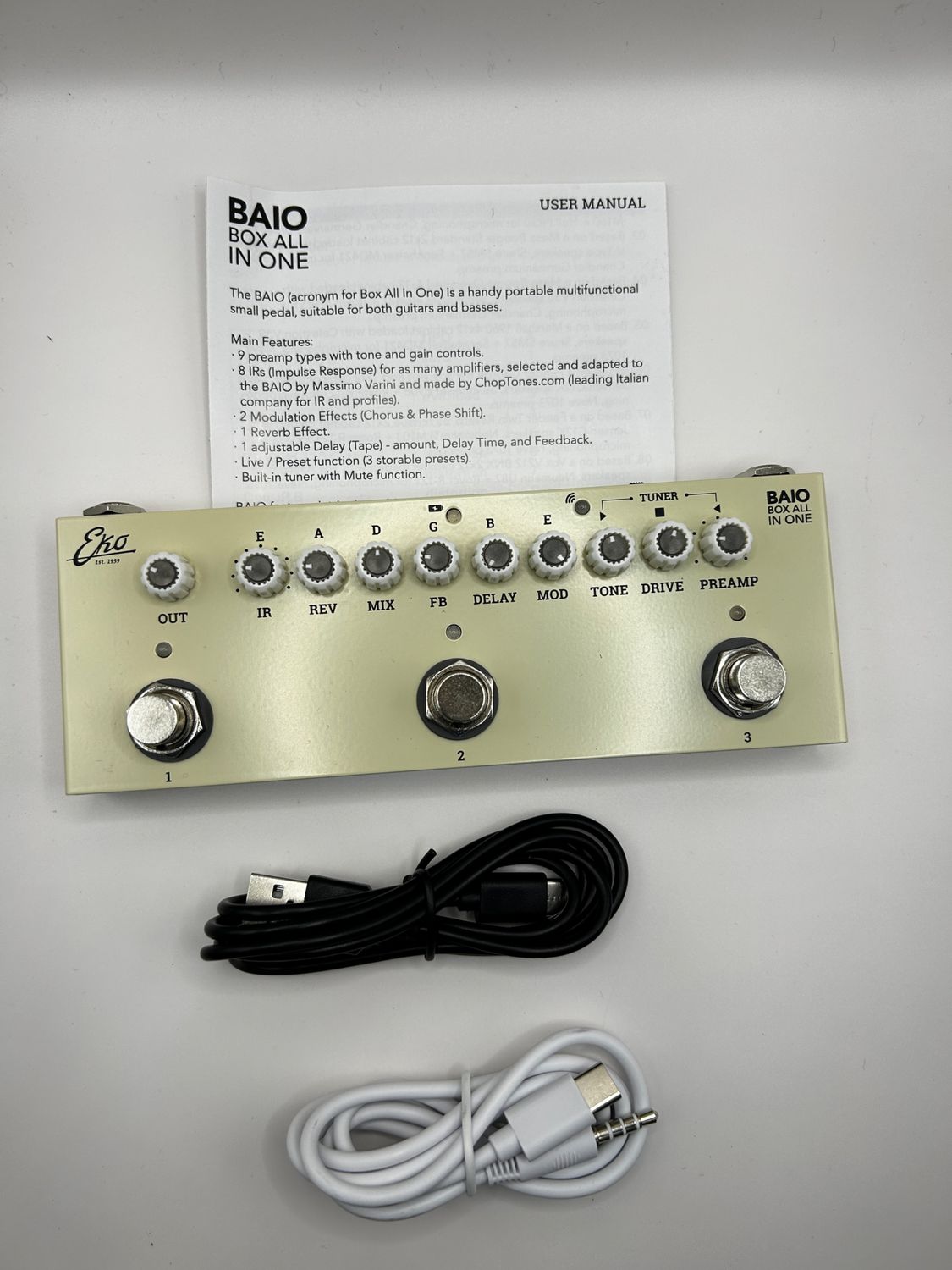 EKO BAIO – multiefekt gitarowy z wbudowanymi IR