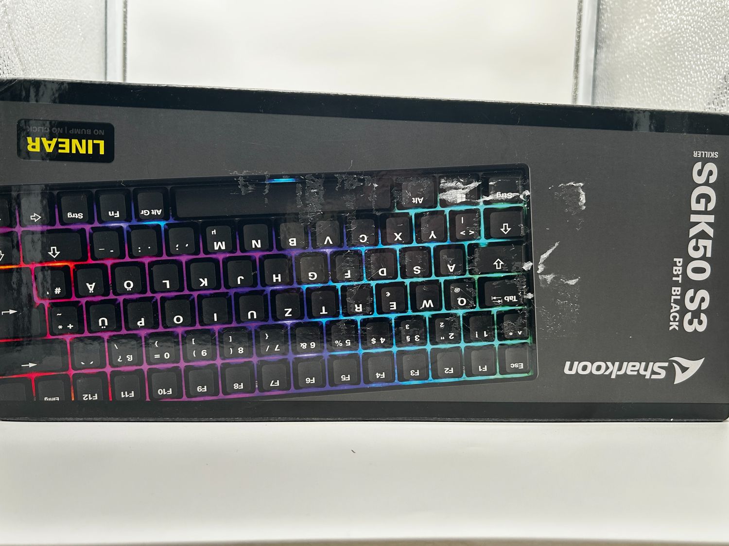 Sharkoon Skiller SGK50 S3 PBT klawiatura gamingowa RGB, Gateron G PRO