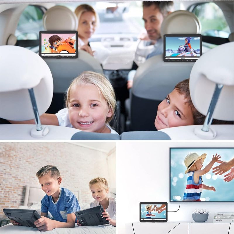 Naviskauto przenośny podwójny odtwarzacz DVD 10,1" do samochodu