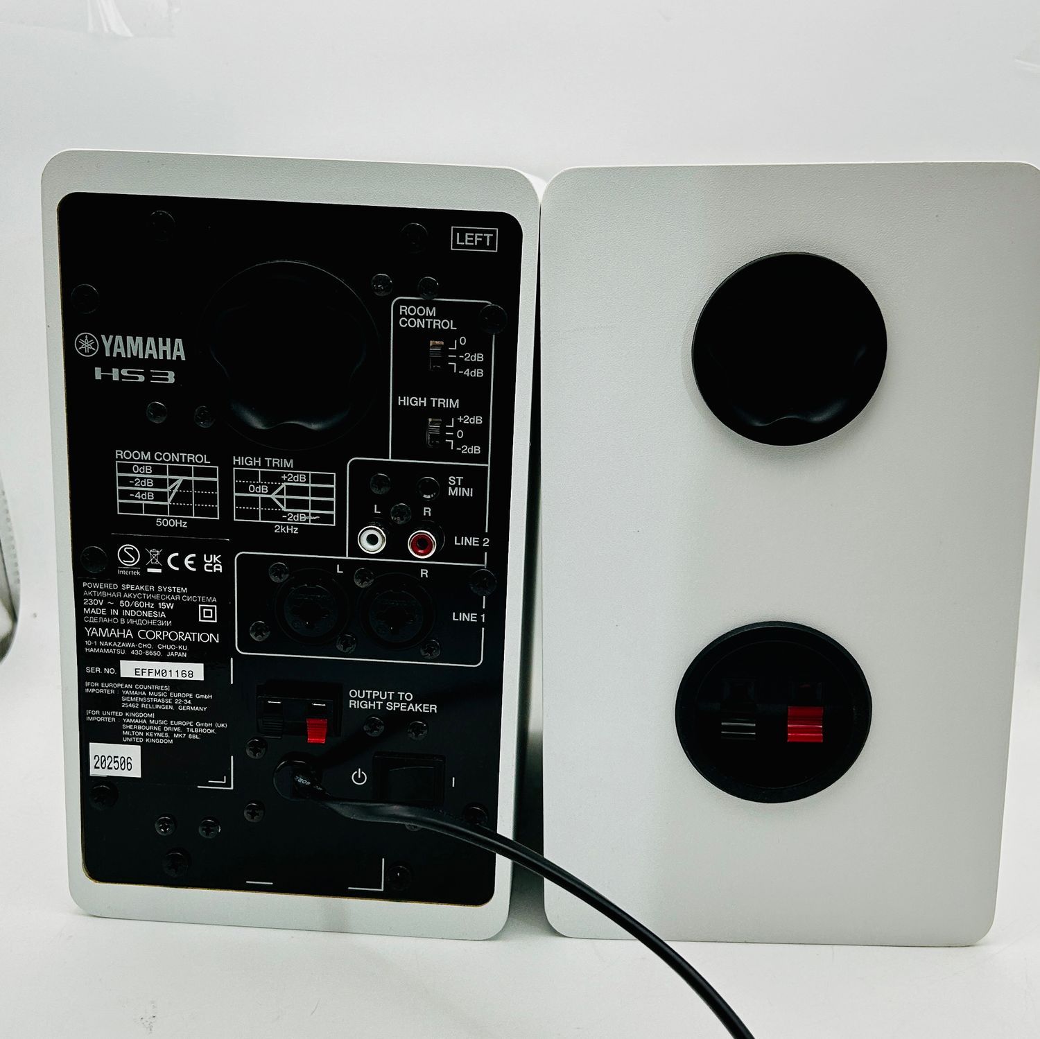 Yamaha HS3W CHS3W – biały monitor studyjny, uszkodzony