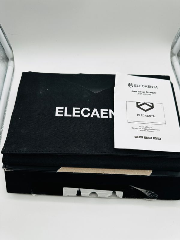 ELECAENTA 30 W składana ładowarka solarna ETFE, 3 porty USB-C PD 18 W,