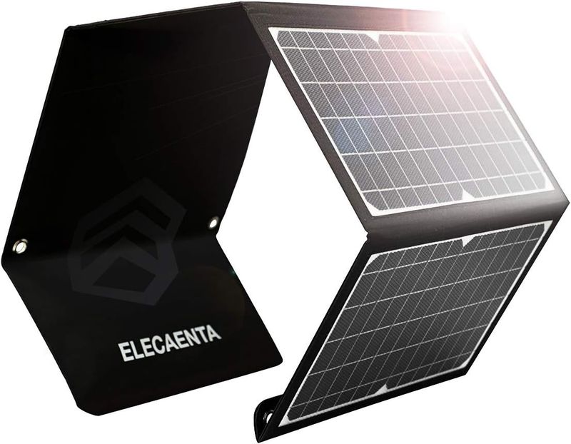 ELECAENTA 30 W składana ładowarka solarna ETFE, 3 porty USB-C PD 18 W,