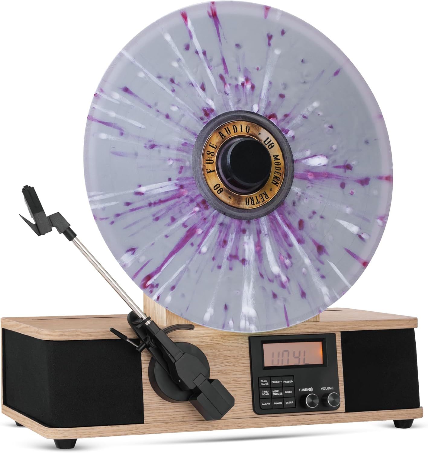 Fuse Vertical – pionowy gramofon Mid-Century z Bluetooth i radiem FM