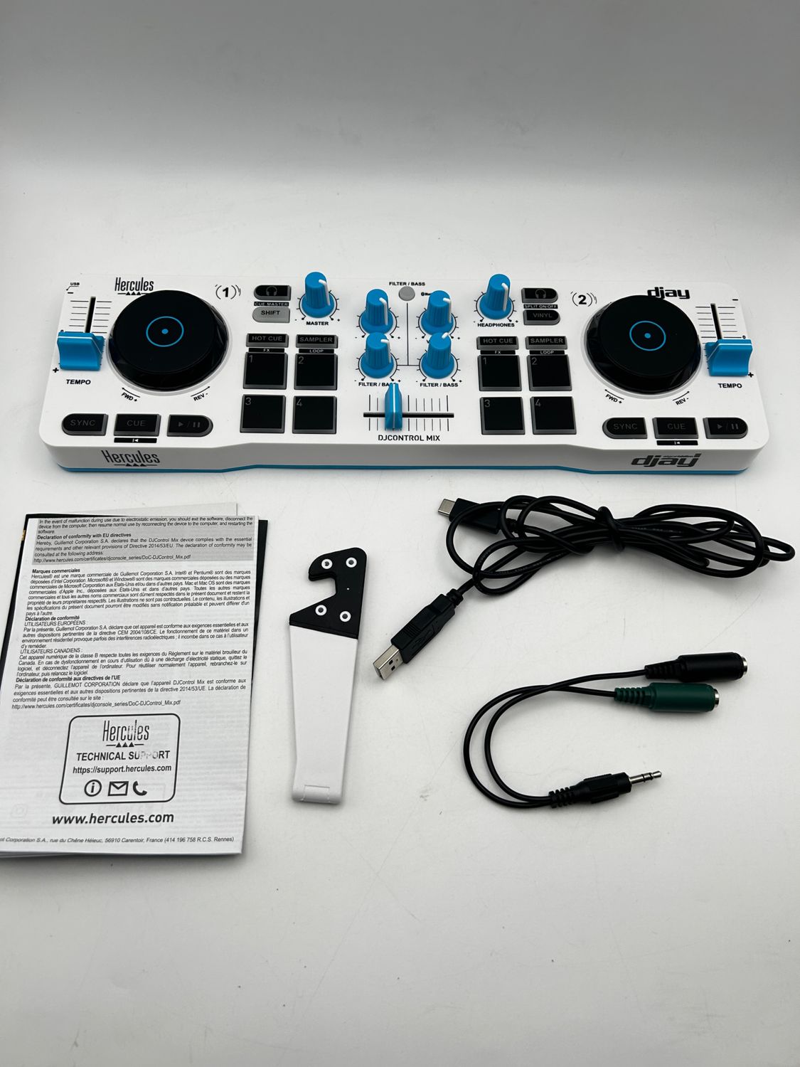 Hercules DJControl Mix Blue Edition – bezprzewodowy kontroler DJ