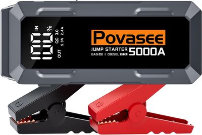 Povasee A40 Booster Batterie do Samochodu 5000A z ekranem LCD 3"