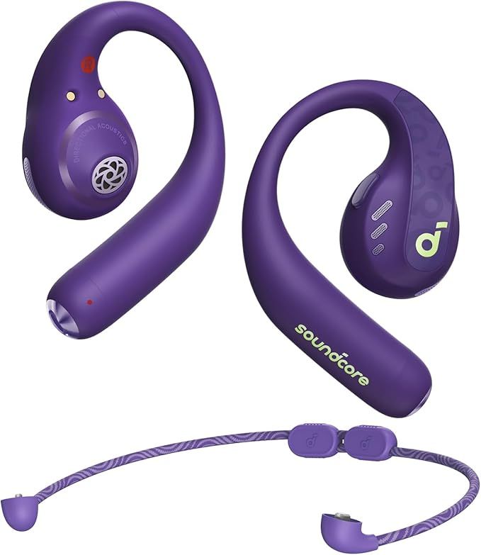 oundcore AeroFit Pro Open-Ear – bezprzewodowe słuchawki douszne neonowy fiolet