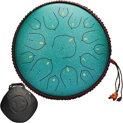 Tongue Drum Verde, 14‑tonowy, 15‑calowy stalowy bęben językowy