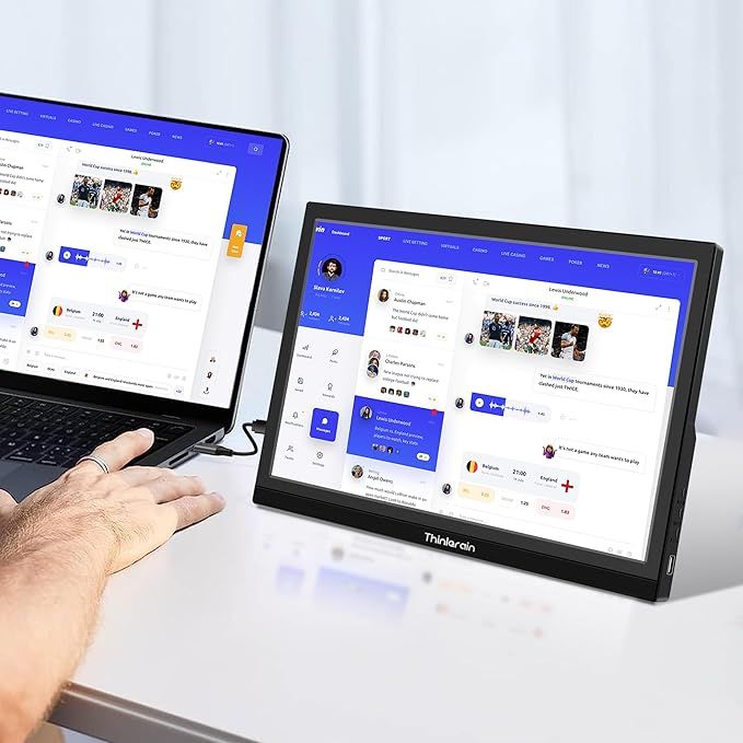 Thinlerain T-1506KB – przenośny monitor 15,6'' FHD 1080p z HDMI i USB‑C