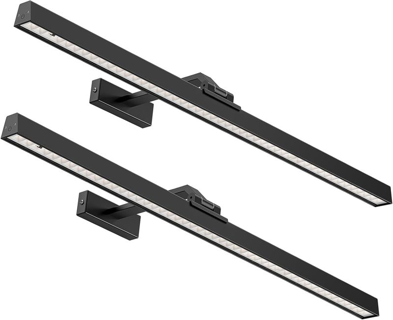 AIBOO Zestaw 2 bezprzewodowych lamp LED do obrazów 60 cm z pilotem