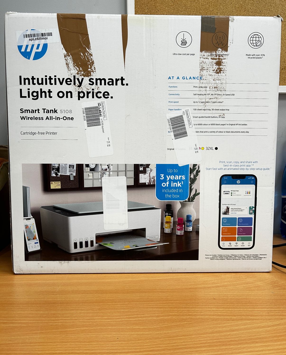 HP Smart Tank 5108 5D1B3A – drukarka wielofunkcyjna, uszkodzona