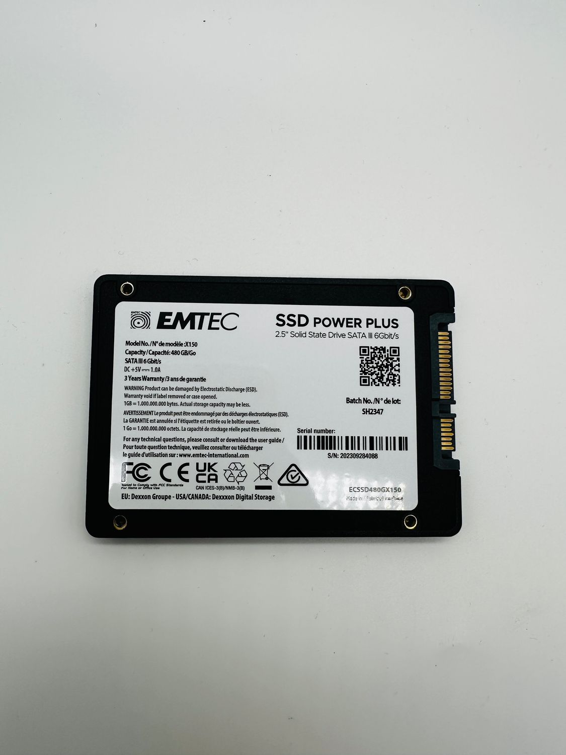 Emtec ECSSD480GX150 - wewnętrzny dysk SSD 2,5" SATA Collection X150 -