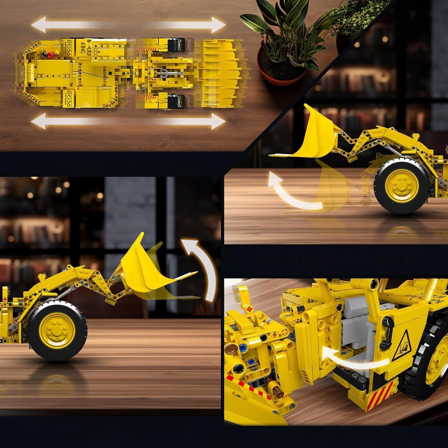 Mould King 17056 Technik RC Bulldozer – Zdalnie sterowana ładowarka, 1396 elementów