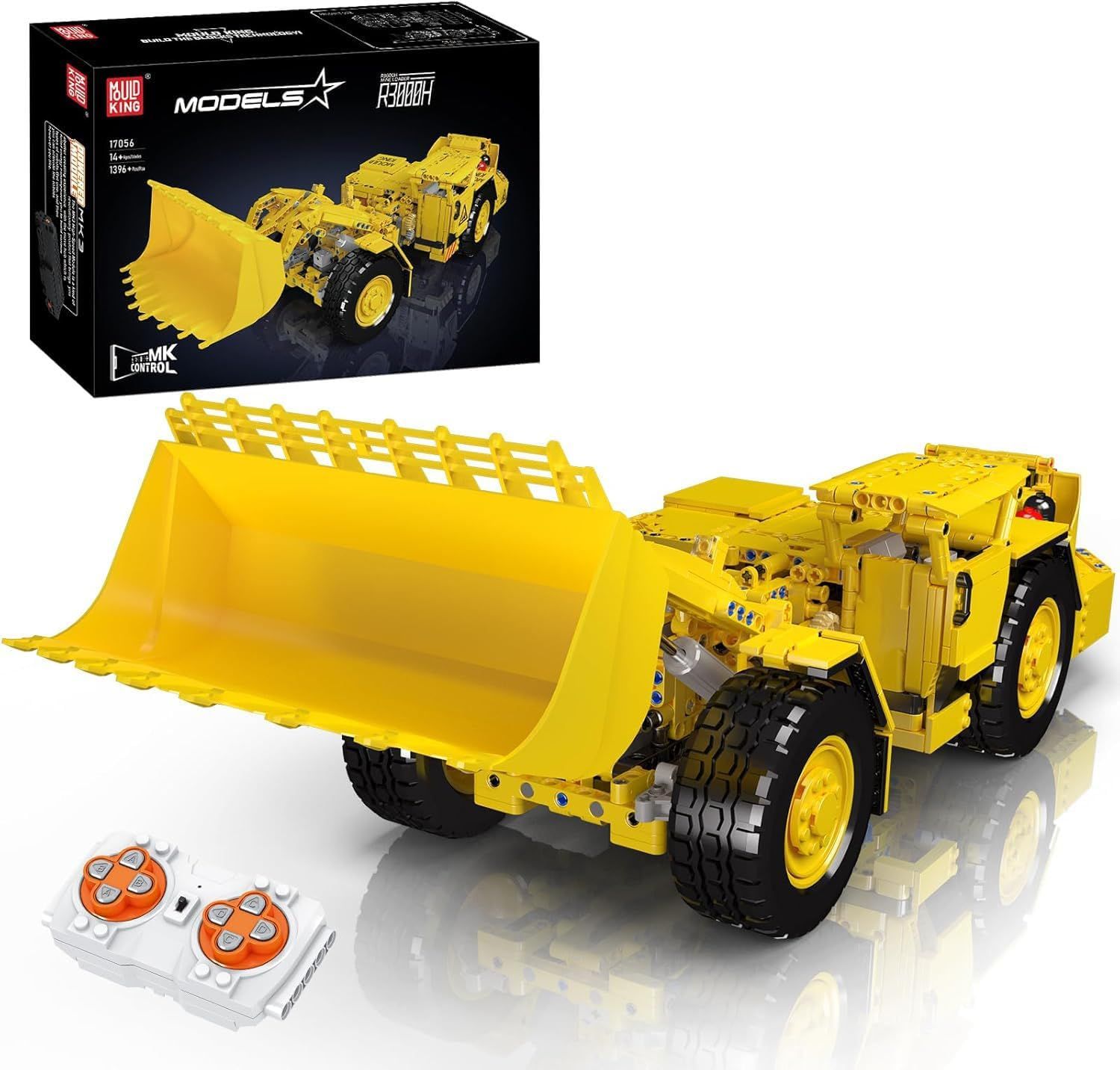 Mould King 17056 Technik RC Bulldozer – Zdalnie sterowana ładowarka, 1396 elementów
