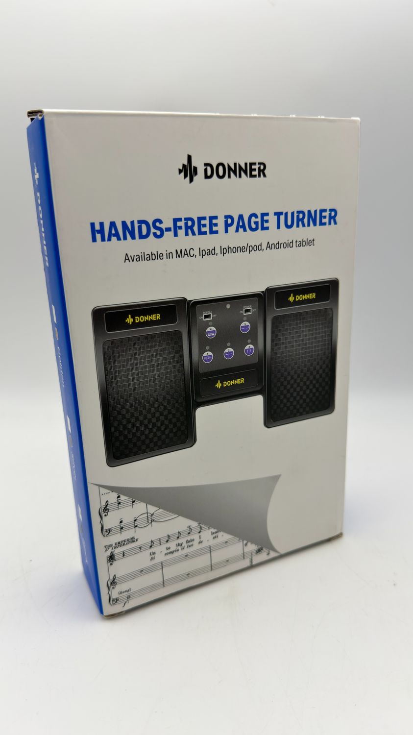 Pedał Bluetooth Donner Page Turner do tabletu, akumulatorowy, czarny
