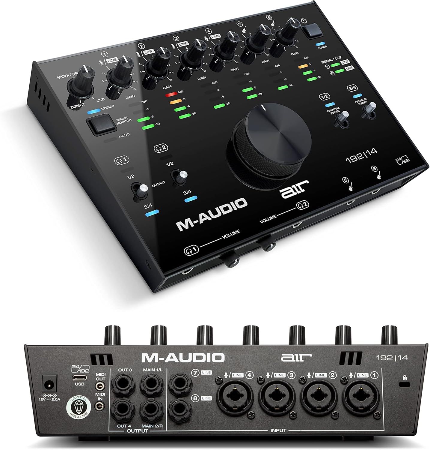 M-Audio AIR 192|14 interfejs audio USB-C 24-bit/192 kHz z MIDI