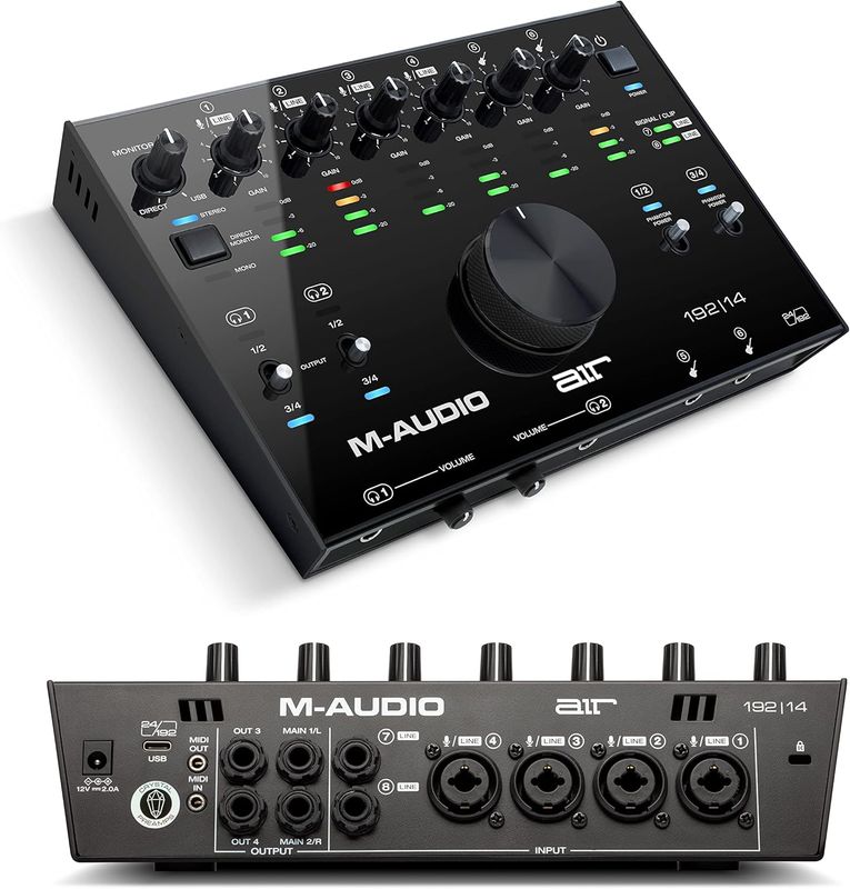 M-Audio AIR 192|14 interfejs audio USB-C 24-bit/192 kHz z MIDI