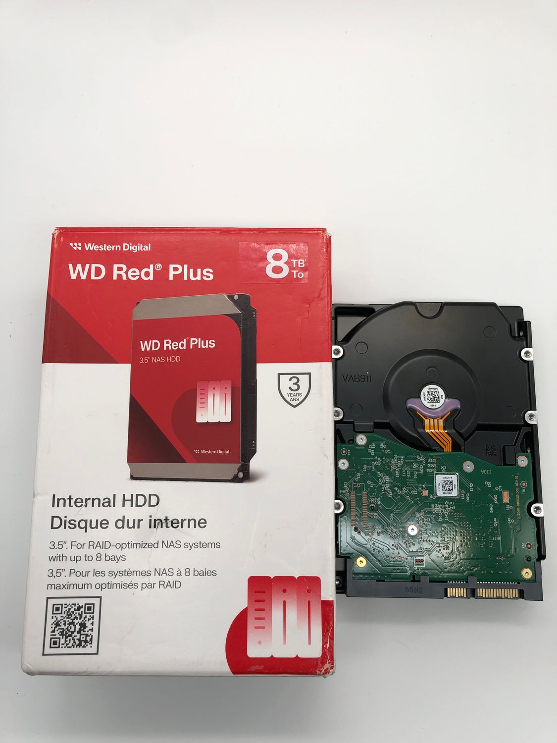WD Red Plus 8TB NAS 3,5" Dysk Twardy SATA 6 Gb/s, 5640 RPM, CMR, 256 MB Cache (WD80EFPX)