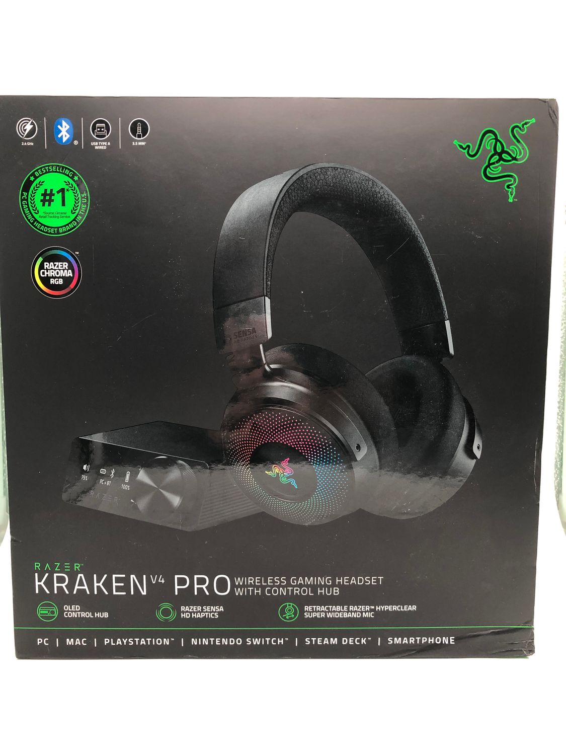 Razer Kraken V4 Pro — bezprzewodowy zestaw słuchawkowy do gier z hubem