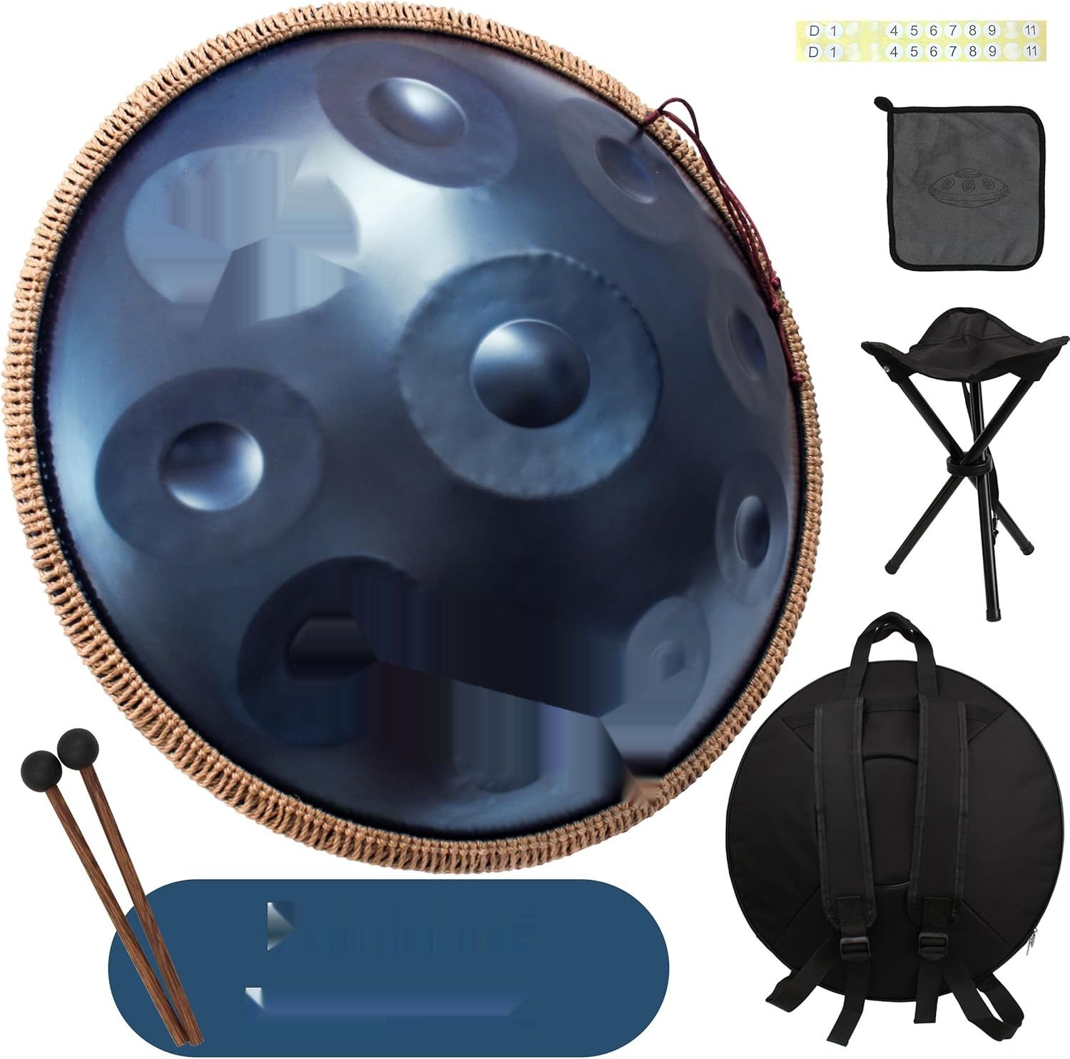 ANTETOK Harmoniczny Bęben 22", 10 Nut, Klucz D, z torbą, pałeczkami, stojakiem