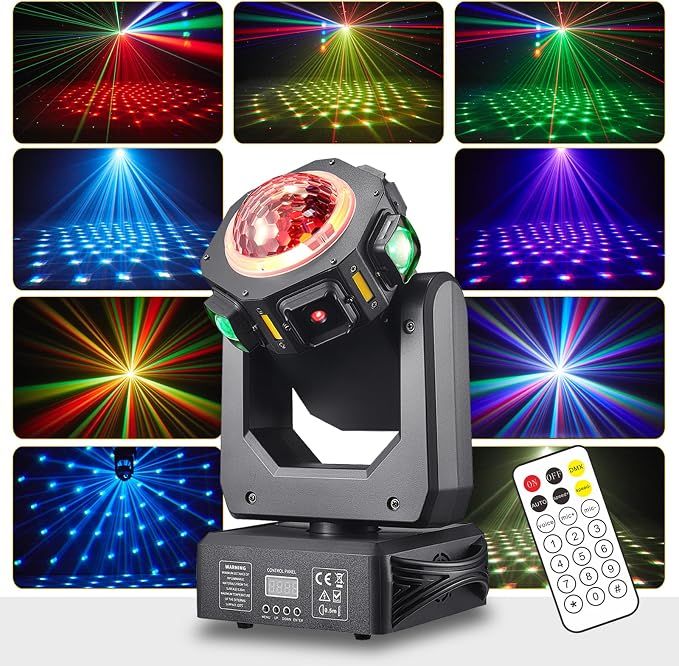 Lampa dyskotekowa imprezowa ZS101, ruchoma głowica LED RGB