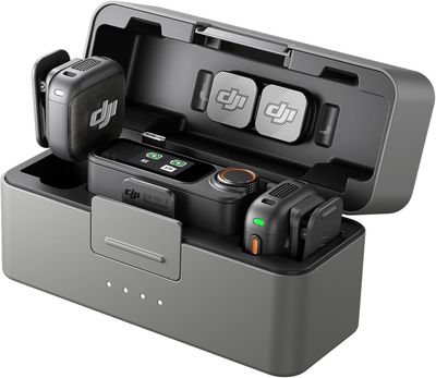 DJI Mic 3 – bezprzewodowy zestaw mikrofonowy (2 nadajniki + 1 odbiornik + etui ładujące)