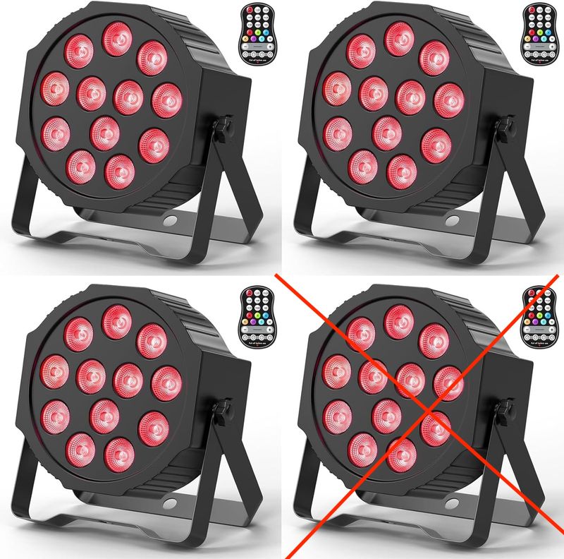 DELIBANG RGBW LED Par – zestaw 4 reflektorów scenicznych