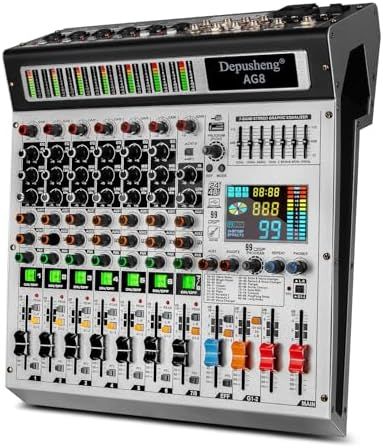 Depusheng AG8 profesjonalny mikser DJ-ski 8-kanałowy