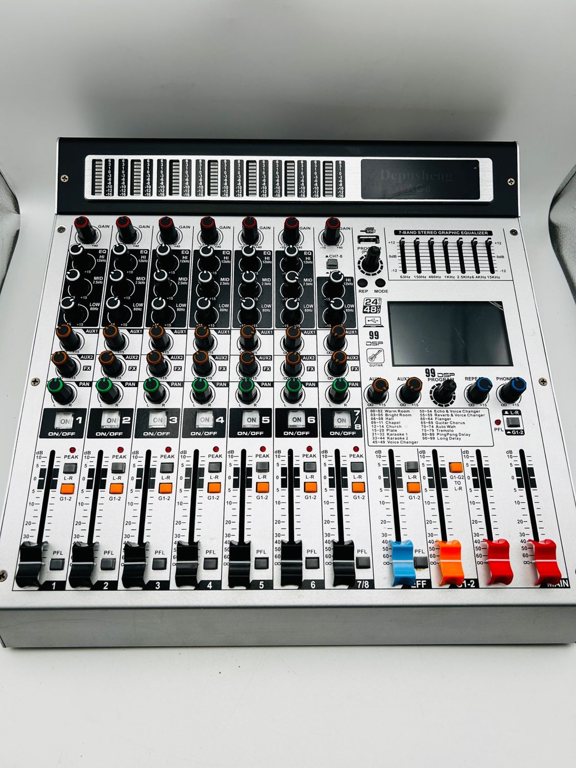 Depusheng AG8 profesjonalny mikser DJ-ski 8-kanałowy