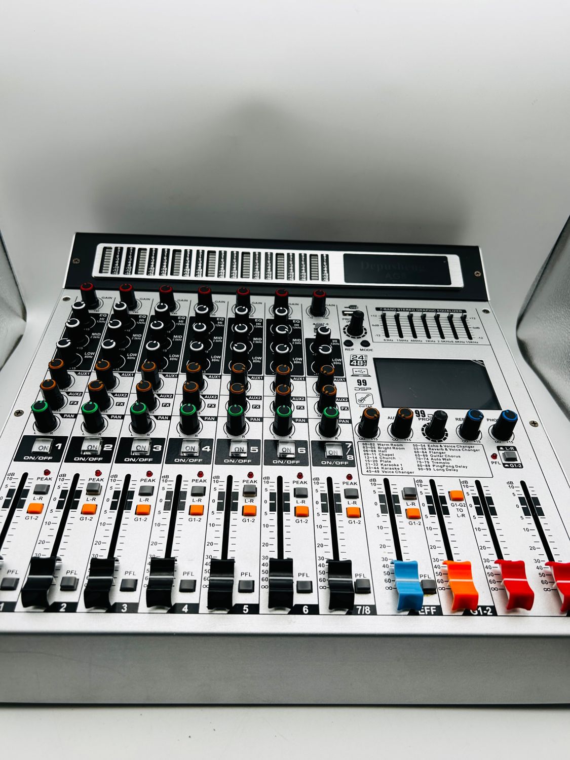 Depusheng AG8 profesjonalny mikser DJ-ski 8-kanałowy