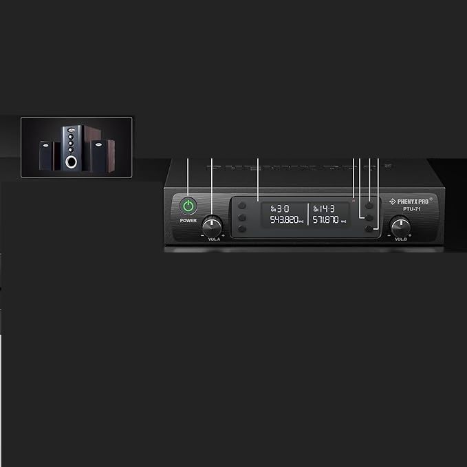 Phenyx Pro PTU-71A – dwukanałowy bezprzewodowy system mikrofonowy UHF
