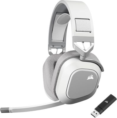 Corsair HS80 MAX WIRELESS – białe słuchawki gamingowe bezprzewodowe