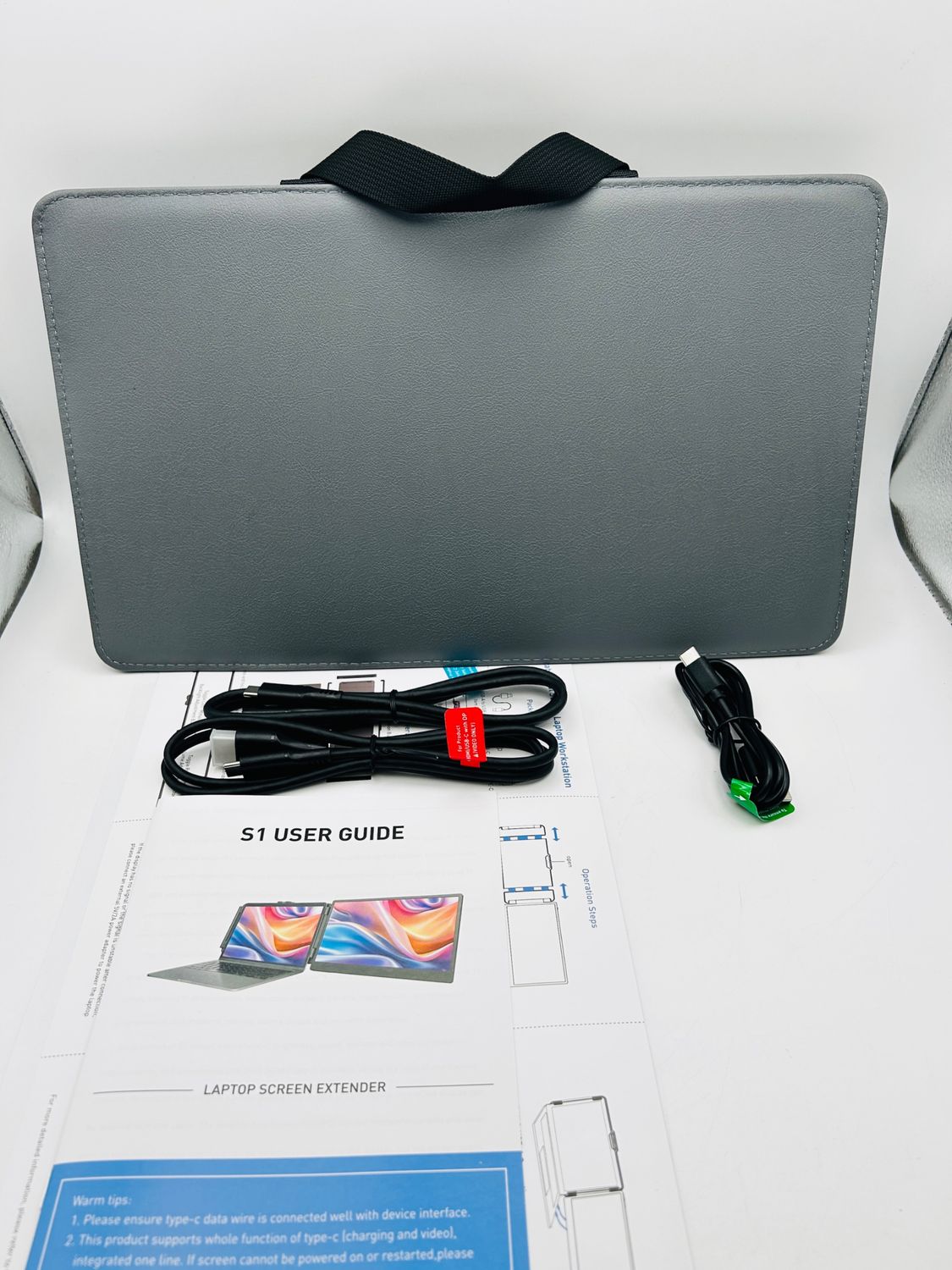domyfan Monitor do laptopa 14,1" 1080P FHD, podwójne rozszerzenie
