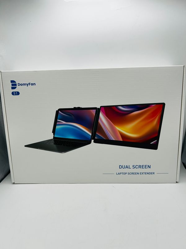 domyfan Monitor do laptopa 14,1" 1080P FHD, podwójne rozszerzenie