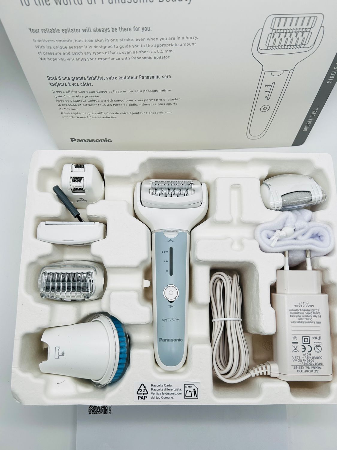 Panasonic ES-EY90-A503 depilator mokro i sucho, 60 pęset, LED