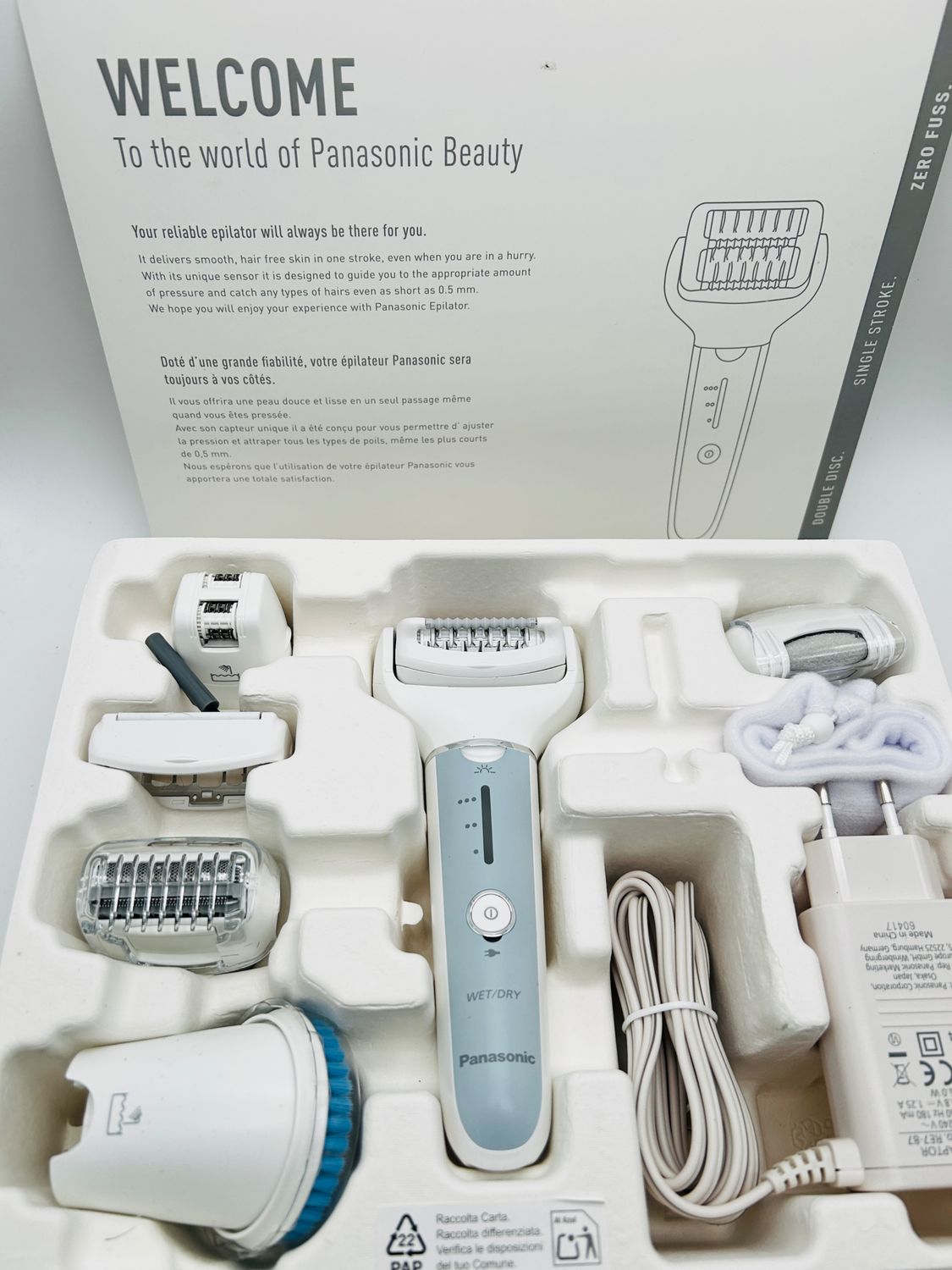 Panasonic ES-EY90-A503 depilator mokro i sucho, 60 pęset, LED