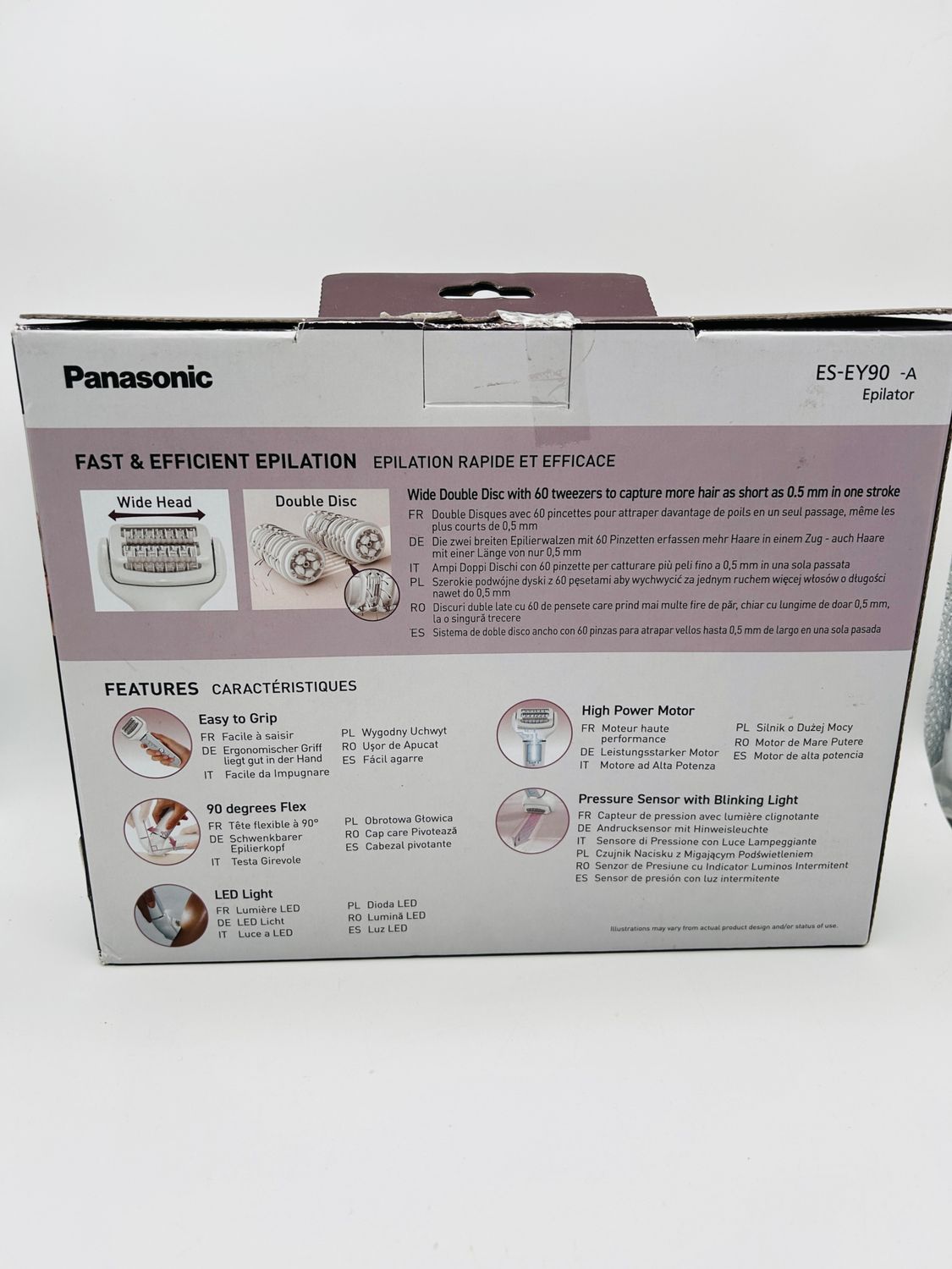 Panasonic ES-EY90-A503 depilator mokro i sucho, 60 pęset, LED