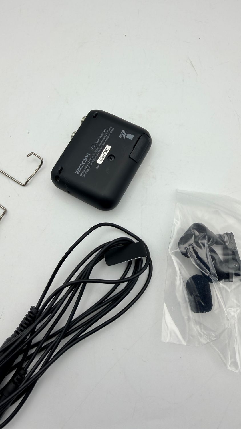 Rejestrator Zoom F2/B i mikrofon lavalier, czarny