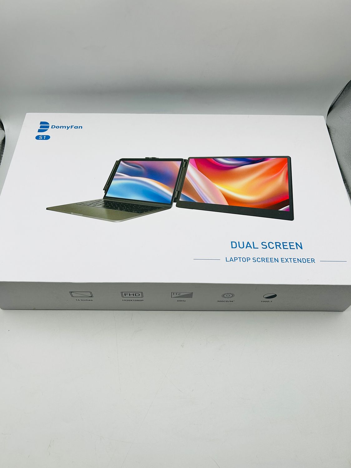 domyfan Monitor do laptopa 14,1" 1080P FHD, podwójne rozszerzenie