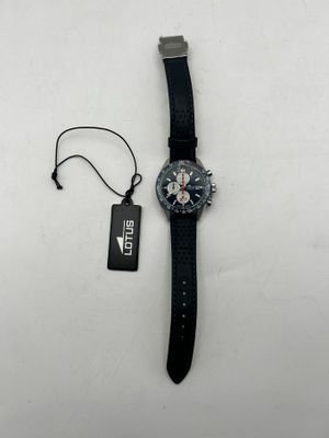 LOTUS Zegarek Męski Analogowy z Niebieskim Skórzanym Paskiem 18995/5 Chrono