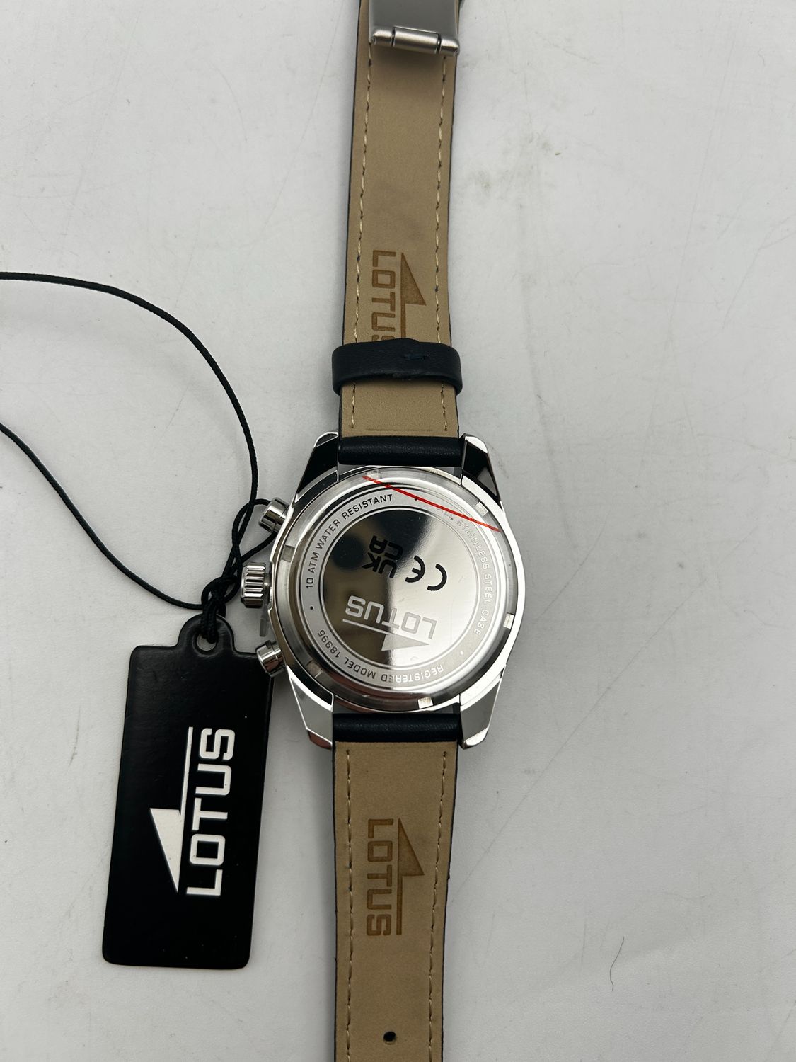LOTUS Zegarek Męski Analogowy z Niebieskim Skórzanym Paskiem 18995/5 Chrono