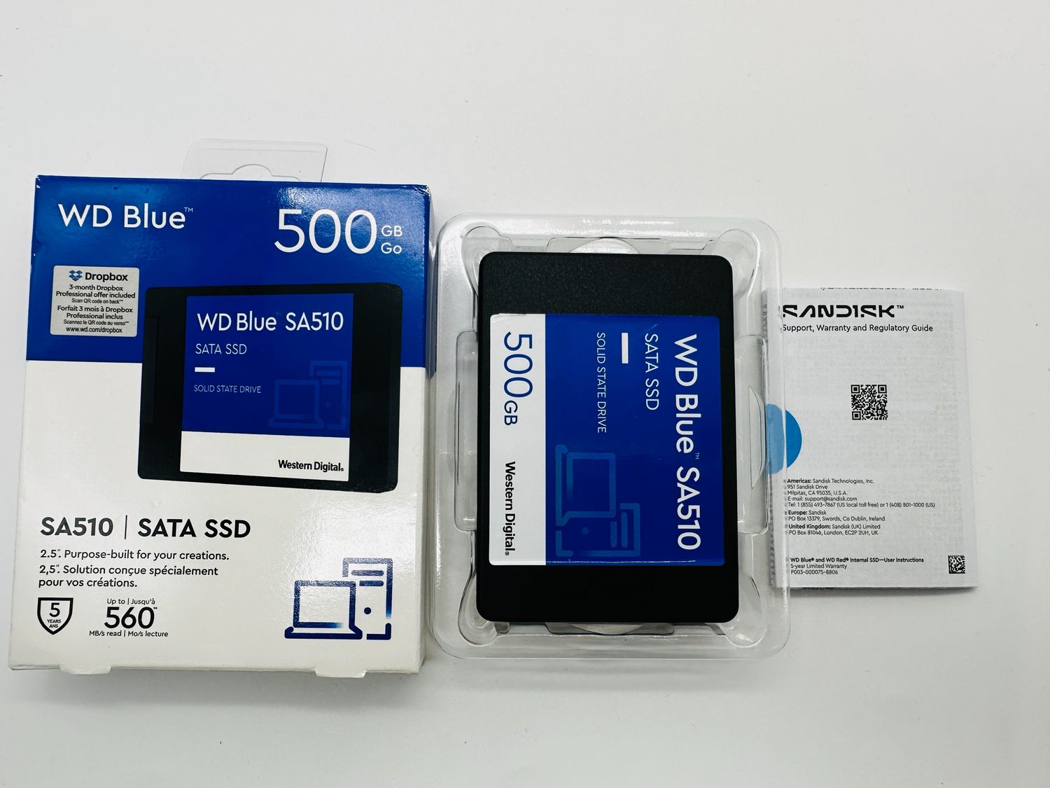 SSD WD Blue 500GB SA510 SATA3 2,5" 7 mm WDS500G3B0A