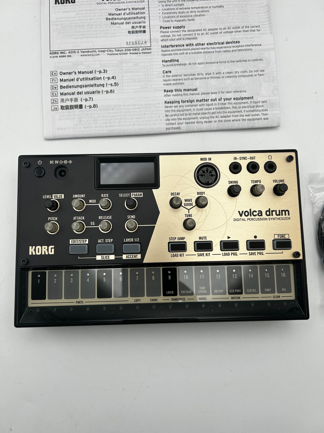 KORG VOLCA DRUM – cyfrowy drum machine do syntezy perkusyjnej
