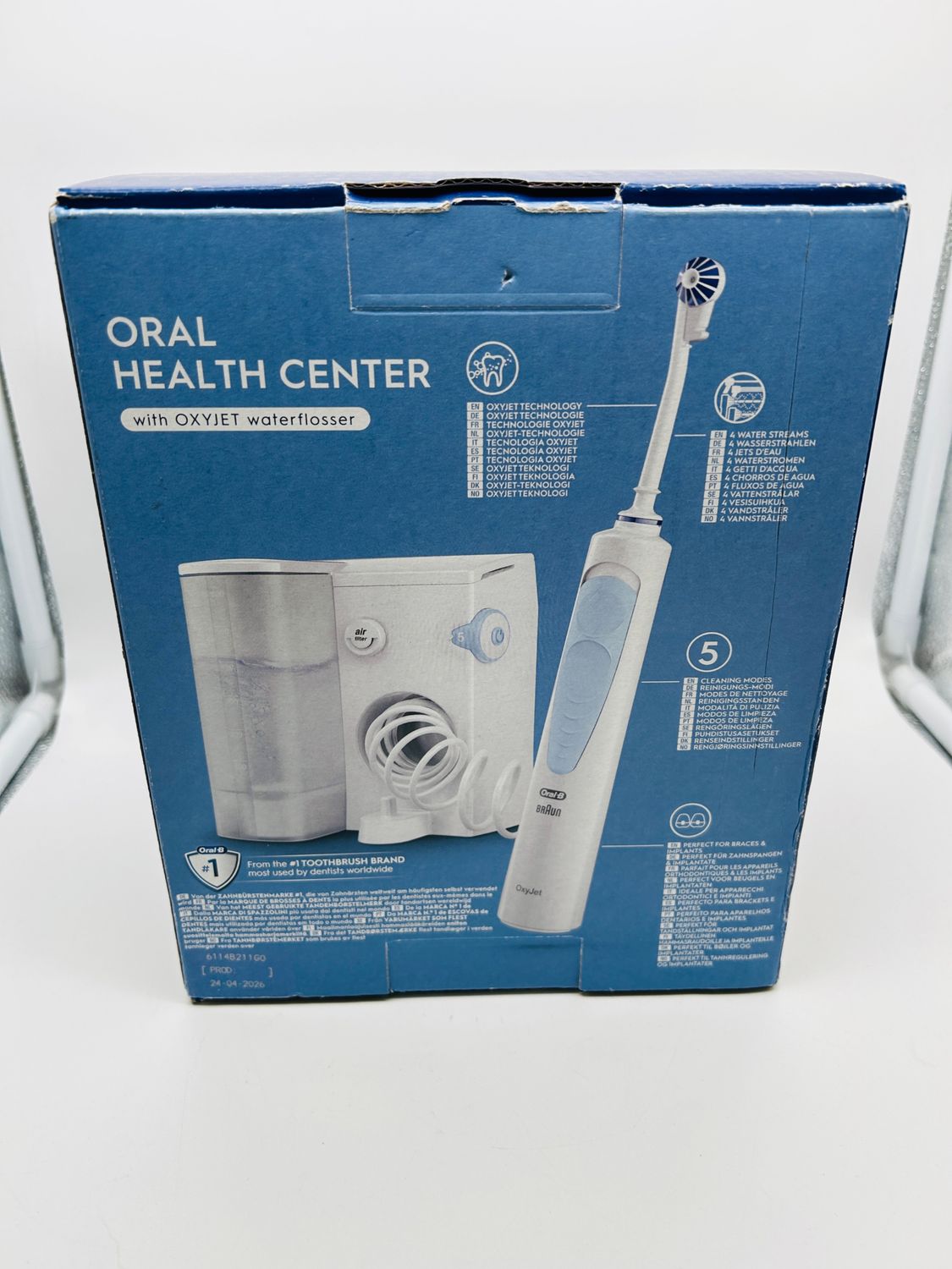 Oral-B Oral Health Center OxyJet irygator stacjonarny biały 600 ml